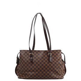Borsa a tracolla Louis Vuitton Chelsea Damier Ebene in marrone N51119