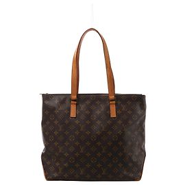 Bolsa de Ombro Louis Vuitton Cabas Mezzo Monogram Canvas Brown M51151