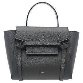 Céline The practical nano size, among Celine's representative belt bag lines, features a long leather belt detail on the front for a modern yet minimal sensibility. Made from material resistant to external