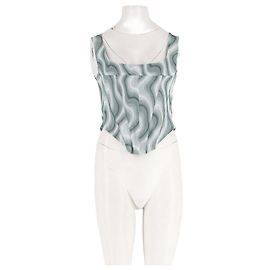 Autre Marque Top ajustado verde MIAOU