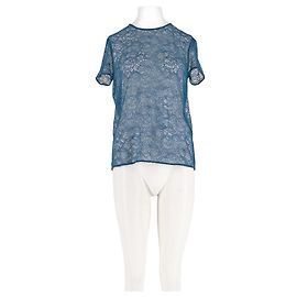 Top La Perla taglio dritto blu
