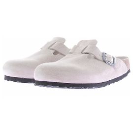 Birkenstock Boston Fußhocker taupe Wildleder