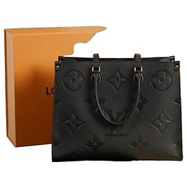 Louis Vuitton OnTheGo MM Borsa Tote Pelle Nera