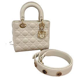 Borsa Christian Dior Lady Dior My ABCDior in pelle bianca