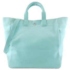Autre Marque Borsa Tiffany Blue in pelle e tela