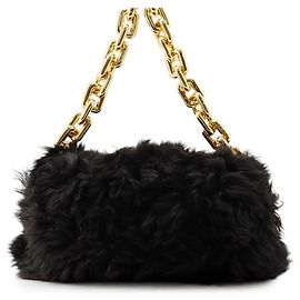 Borsa Bottega Veneta nera - The Chain Pouch Shearling