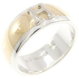 Hermès Anello Hermes Zas in Argento 925 e Oro Giallo 18K