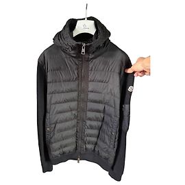 Moncler Hybridjacke Schwarz Daunen und Strick