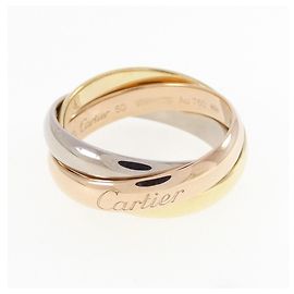 Anel Cartier Trinity em ouro rosa branco e amarelo