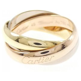 Anel Cartier Trinity em ouro rosa branco e amarelo 18K