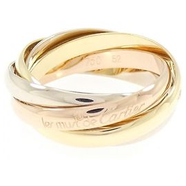 Anel Cartier Trinity em ouro rosa branco e amarelo 18K