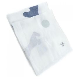 Hermès Hermes Blue and White Stole