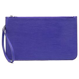 Pouch Louis Vuitton Neverfull in pelle Epi viola