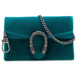 Borsa a tracolla Mini Dionysus in velluto blu Gucci
