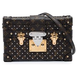 Louis Vuitton Brown Monogram Studded Petite Malle