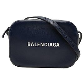 Balenciaga Blue Leather Everyday Camera Bag XS