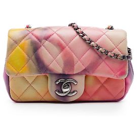 Chanel Pink Extra Mini Quilted Lambskin Flower Power Single Flap