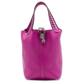 Hermès Pink Epsom Tressage Picotin Lock 18