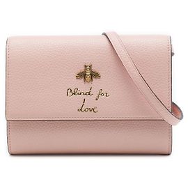 Gucci Pink Calfskin Animalier Blind For Love Crossbody