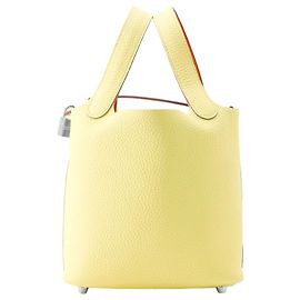 Hermès Yellow Clemence Picotin Lock 18