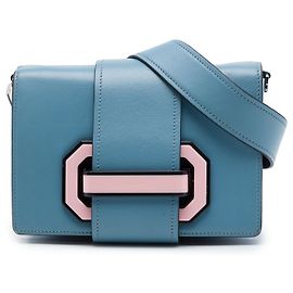 Prada Blue City Calf Plex Ribbon Crossbody