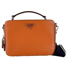 Bolso de hombro Prada de piel naranja
