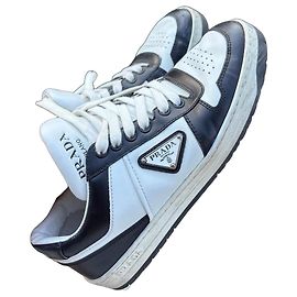 Prada Sneakers Black White Leather