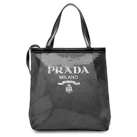 Prada Logo Tote Bag Schwarz