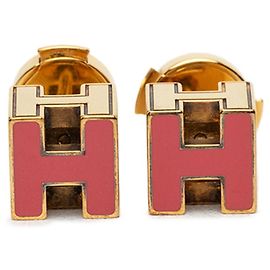 Hermès Hermes Cage d'H H-Cube Stecker-Ohrringe