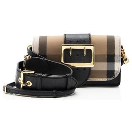 Bolso de hombro Small Burberry House Check Madison Buckle