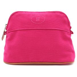 Pochette Hermès Bolide Rosa in Tessuto