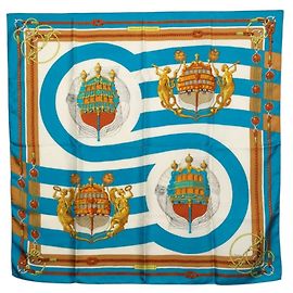 Hermès Hermes Carre 90 Chateau de Arriere Tuch