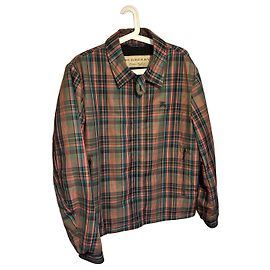 Burberry karierte Jacke mit Teddyfutter