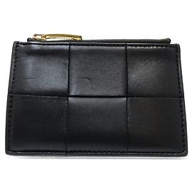 Bottega Veneta Tarjetero de piel negro