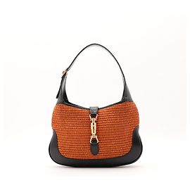 Borsa hobo Gucci Jackie 1961 Small in paglia e pelle