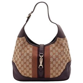 Borsa Hobo Gucci Jackie Monogram Canvas