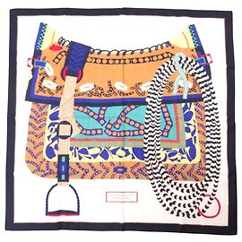 Hermès Hermes Carre 90 SILLA DE GAUCHO Foulard di seta