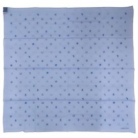 Hermès Carré 100 Foulard di seta blu