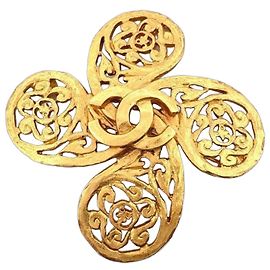 Spilla Chanel 95A Coco Mark Gold Flower