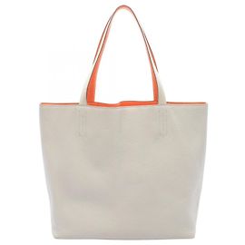Hermès Saco Tote Reversível Hermes Double Sens 45 Pearl Grey