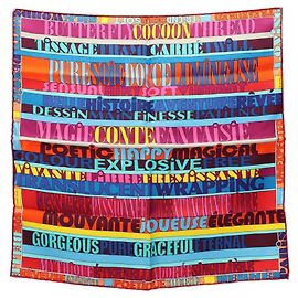 Pañuelo Hermès Petit Carré 40 Mots de Soie