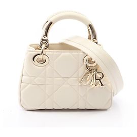 Christian Dior Dior Lady 95.22 Cannage Mini 2-Way Handbag