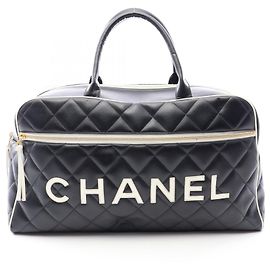 Chanel Matelassé Logo Bowling Bag
