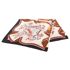 Hermès Hermes Carre Geant 140 Bouquets Sellier Foulard