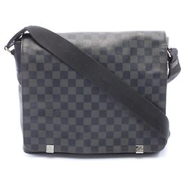 Borsa a tracolla Louis Vuitton District MM NM Damier Graphite