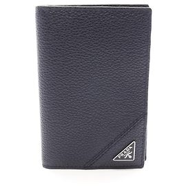 Prada Navy Leather Card Case