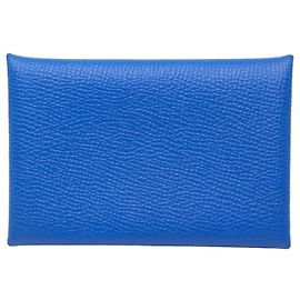 Hermès Porte-cartes Hermes Calvi Blue