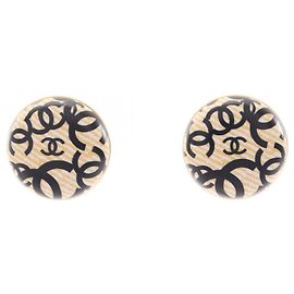 Boucles d'oreilles clips rondes Chanel Coco Mark