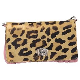 Miu Miu Convertible Flap Haircalf & Matelassé Nappa Leather