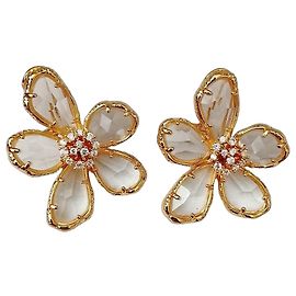 Céline Boucles d'oreilles Celine Flower en cristal